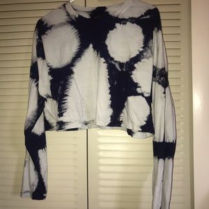 Urban Outfitters Tie Dye Long Sleeve Crop Top